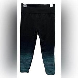 “Code Fit” Black & Blue, Green Ombre Leggings SZ: (L/XL)